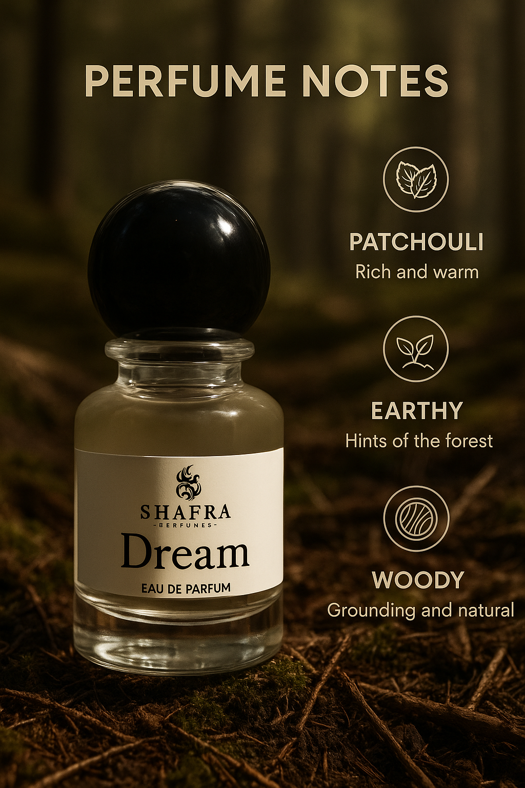 DREAM Eau De Parfum Unisex Perfume - Long Lasting Fresh, Spicy & Sweet Fragrance with Wood & Patchouli Notes