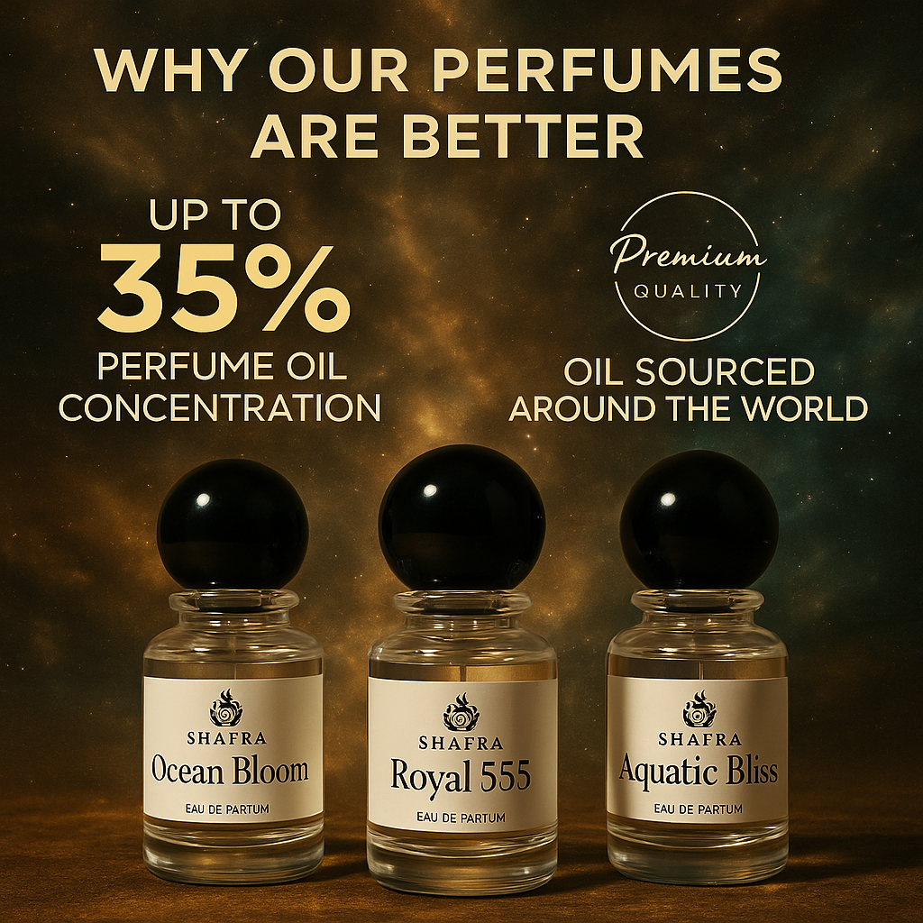 OCEAN BLOOM, ROYAL 555, AQUATIC BLISS Eau De Parfum - Unisex Long-Lasting Perfume Pack of 3 (30ml Each)